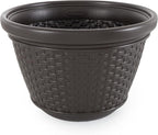 Suncast 3 Pack Decorative Wicker Garden Hose Holder Pot - Image 4