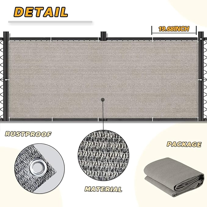 LOVE STORY Balcony Privacy Screen, 3.3'x19.7' Deck Shield Screen Fence Cover - Image 5