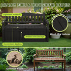 Greesum 80 Gallon Outdoor Storage Bench, Resin Patio Furniture - Image 5