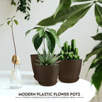 Utopia Home - Plant Pots Indoor - 7/6.6/6/5.3/4.8 Inches Garden Flower Pots - Image 5