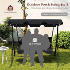 Tangkula 3 Person Porch Swing, Patio Swing - Image 3