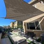 SUNLAX Sun Shade Sail 6' x 8' x 10' Brown Rectangle Canopy Sail Shade Cover UV by SUNLAX