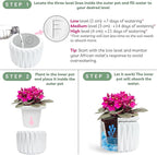 6 Inch African Violet Pots Self Watering, Ceramic Planter - Image 3