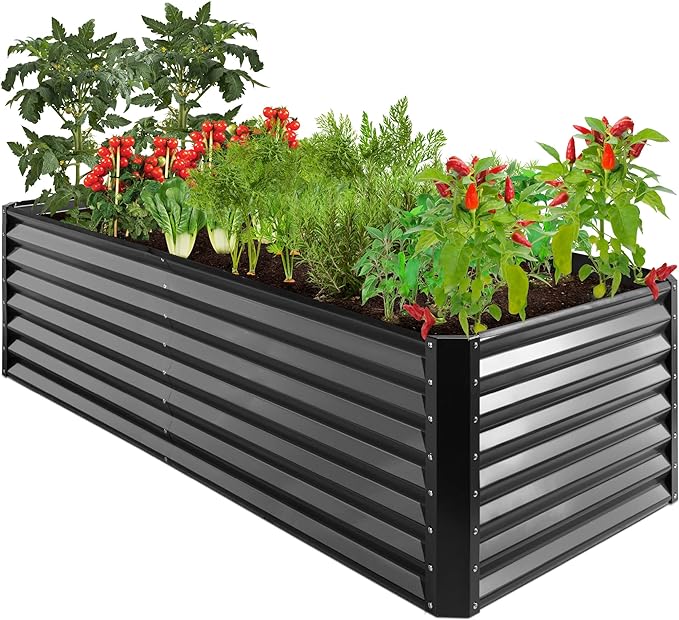 Best Choice Products 8x4x2ft Outdoor Metal Raised Garden Bed, Deep Root Planter by BestChoiceProducts