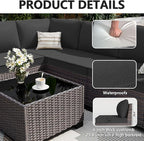 ALAULM 13 Pieces Outdoor Patio Furniture Set - Image 4