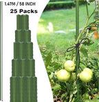 Xiny Tool Garden Stakes, 25 Pack Steel Plant Garden Tomato Stakes - Image 2