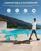 SERWALL Outdoor Chaise Lounge Set of 6, HDPE Pool Lounge Chair - Image 4