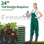 Kesfitt Raised Garden Bed Outdoor, Galvanized Steel Metal Raised Bed Planter - Image 6