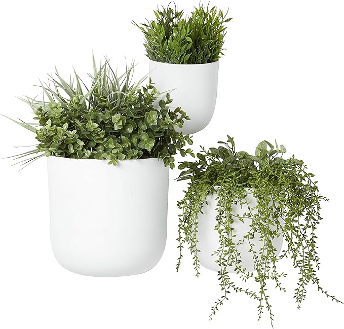 Deco 79 Metal Indoor Outdoor Wall Planter Indoor Outdoor Floating Hanging - Image 7