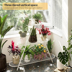Plant Stand for Patio, 3-Tier Metal Plant Shelf–Indoor/Outdoor Display Rack for - Image 4
