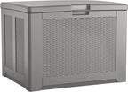 Rubbermaid Medium Resin Outdoor Storage Deck Box Weather Resistant Gray Deck by Rubbermaid