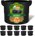 Gardzen 10-Pack 3 Gallons Grow Bags, Aeration Fabric Pots by Gardzen