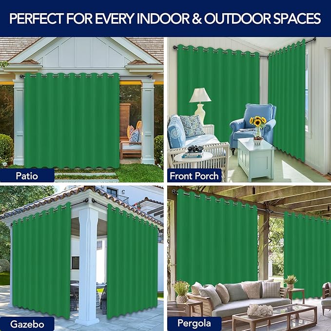 PureFit Outdoor Curtains for Patio Waterproof Weatherproof, UV Resistant - Image 5