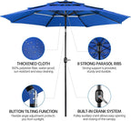 Yaheetech 3 Tier Patio Umbrella 10ft Vented Outdoor Large Market Table Umbrella - Image 4