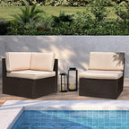 Devoko Patio Furniture Sofa Sets Outdoor All-Weather Sectional Corner Sofa and - Image 4
