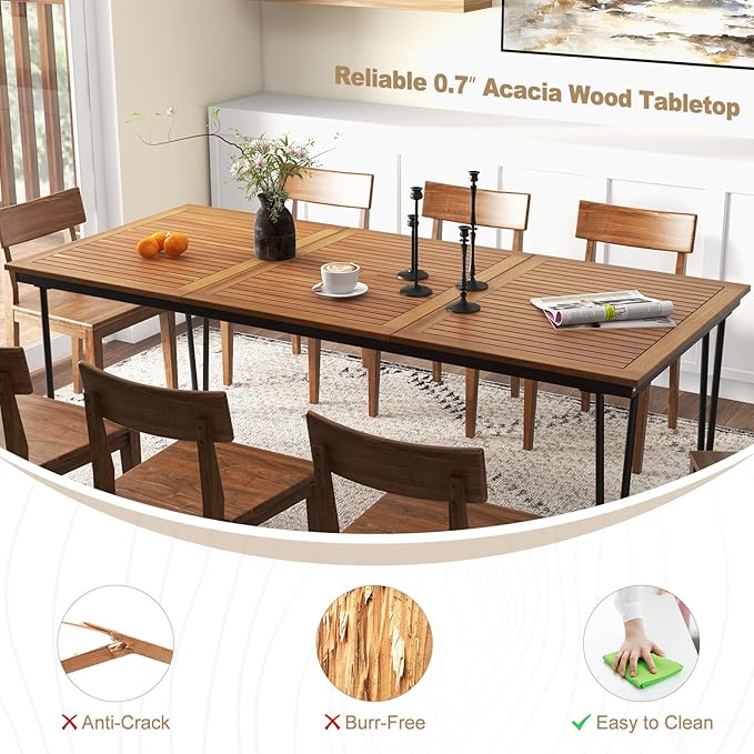 Tangkula 79 Inch Outdoor Dining Table - Image 4
