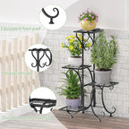 Plant Stand Indoor Outdoor Shelf 4Tier Metal Holder Pot Rack Multiple Plants - Image 3