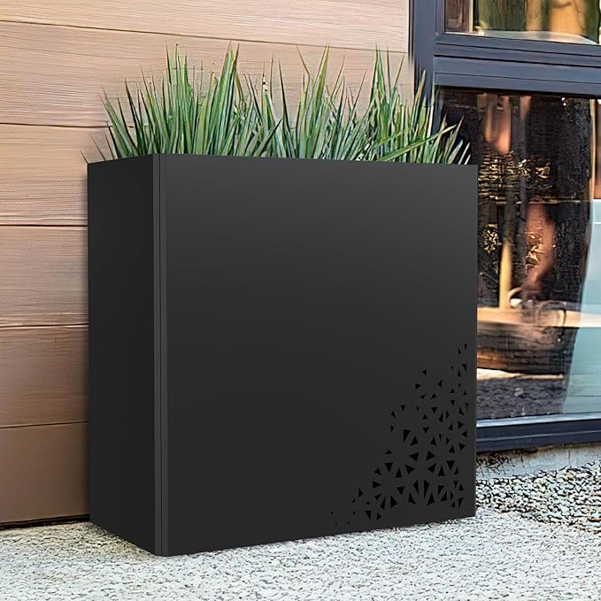24 Inch Tall Outdoor Planter 24Hx24Lx12W Metal Planter Box by Ganeekiron
