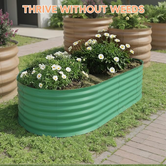 Garvee 4x2x2 ft Galvanized Raised Garden Bed Outdoor, 24 in Tall Metal Planter - Image 2