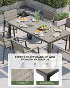 7-Piece Outdoor Dining Set, Aluminum Dining Table Set - Image 2