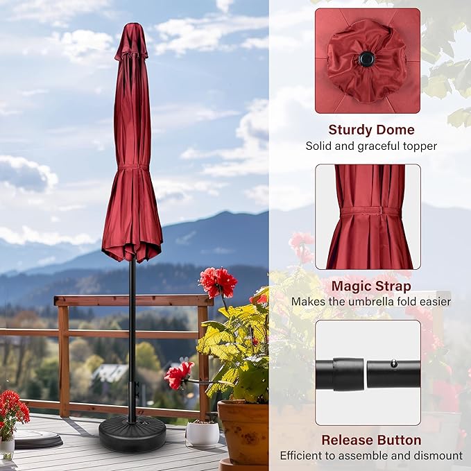 Simple Deluxe 9' Patio Umbrella Outdoor Table Market Yard Umbrella - Image 4