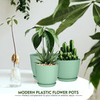 Utopia Home - Plant Pots Indoor - 7/6.6/6/5.3/4.8 Inches Home Decor Flower Pots - Image 2