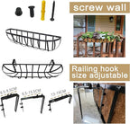 2pack 16-inch Window Sill Window Railing Planters - Image 5