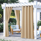 NICETOWN Outdoor Patio Curtains Waterproof Set of 2, Rustproof Stainless Steel - Image 7