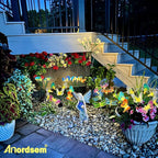 Anordsem Solar Garden Lights Outdoor: 8 Removable Optical Fiber Dragonflies 2 - Image 7