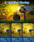 Fabrito 136 LED Solar Spot Lights Outdoor 4 Packs Warm White - Image 5