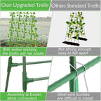 32 x 53 Inch Cucumber Trellis for Climbing Plants Outdoor A-Frame Garden - Image 5