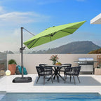 PURPLE LEAF 9 Feet Patio Umbrella Outdoor Cantilever Square Umbrella Aluminum by PURPLELEAF