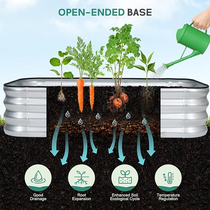 3 in 1 Galvanized Raised Garden Bed - Image 7