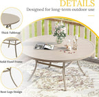 VICLLAX 60" Outdoor Round Patio Table - Image 4