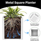Large Square Planter for Outdoor Plants 20" L x 20" W x 20" H, Metal Planters - Image 3