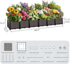 Large Planters for Outdoor Plants 14" Tall Planter Box, Raised Beds for - Image 5