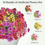 AGIRL 16 Bundles Artificial Flowers - Image 2