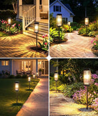 Solar Pathway Lights Outdoor, 4 Pack Upgraded Solar Lights Outdoor Waterproof - Image 8