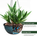 12 inch Hanging Planters for Indoor Outdoor Plants, 2 Pack Large Hanging Flower - Image 5