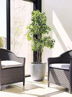 Kante 14 Inch Dia Round Concrete Planter, Indoor Outdoor Large Plant Pot - Image 5
