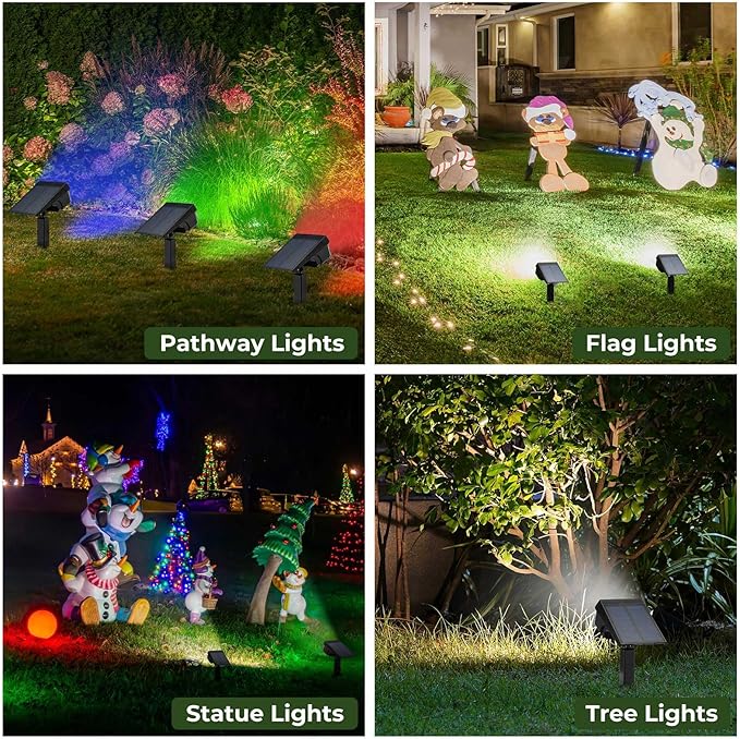 Kingsyard Solar Lights Outdoor Waterproof IP68, 47 LEDs 3 Lighting Modes USB & - Image 6
