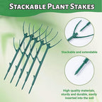 10 Pack Adjustable Plant Support Stakes, Stackable Plant Support Pole - Image 5