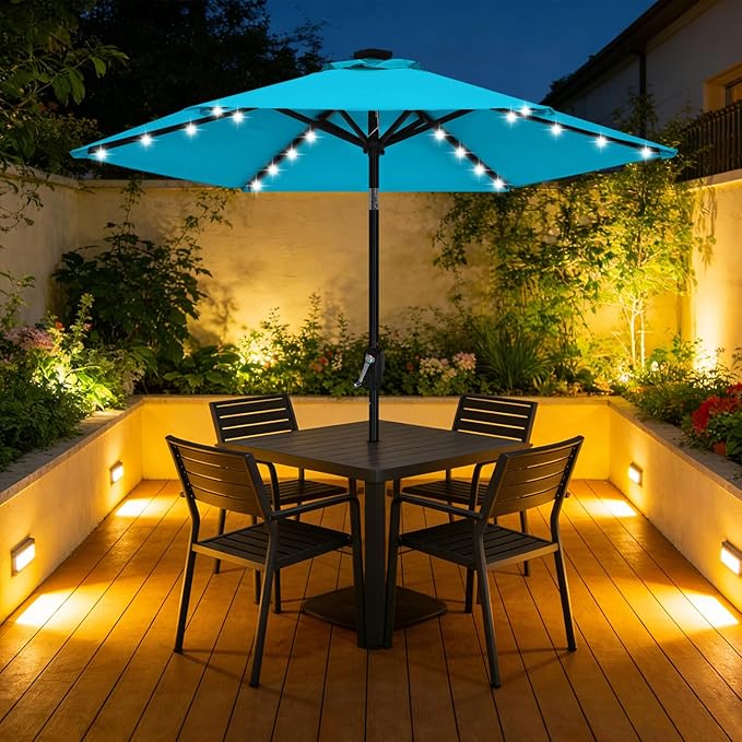 ABCCANOPY 7.5ft Solar 24 LED Lighted Patio Umbrella - Image 8