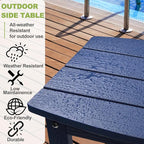 Y&M Outdoor Side Table, HIPS Adirondack Small Single Table, Waterproof Square - Image 7