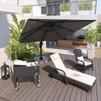 Outsunny 10ft Offset Patio Umbrella, Hanging Cantilever Umbrella, Square Shape - Image 2