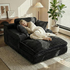 67" Oversized Chaise Lounge Chair Indoor, Soft Boneless Cloud Couch by Unknown