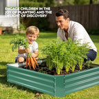 ZORMY 2 Pcs 4x4x1ft Galvanized Raised Garden Bed Outdoor, Metal Planter Boxes - Image 5