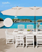 SERWALL 11 Piece Outdoor Dining Set - Image 5