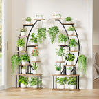 Plant Stand Indoor with Grow Lights, 9 Tiered Metal Plant Shelf, Large Plant - Image 5