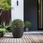 Kante 14 Inch Dia Round Concrete Planter, Indoor Outdoor Large Plant Pot - Image 3